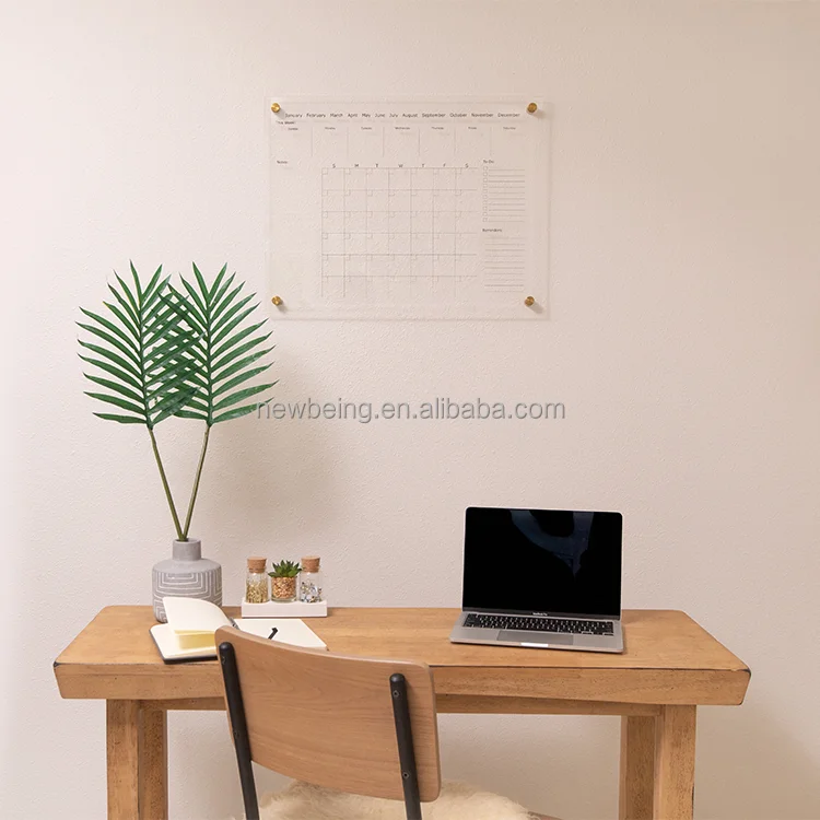 Custom Acrylic Family Weekly Planner Personalized Monthly Calendar Dry Erase Board For Wall