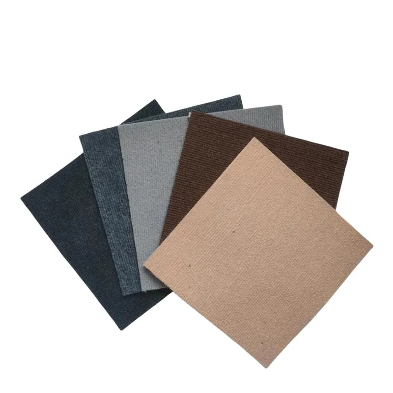 Eco-friendly Removable Modular Loop Pile Self Adhesive Carpet Tiles or TPE Backing Nylon Office Commercial Flooring Carpet Tiles