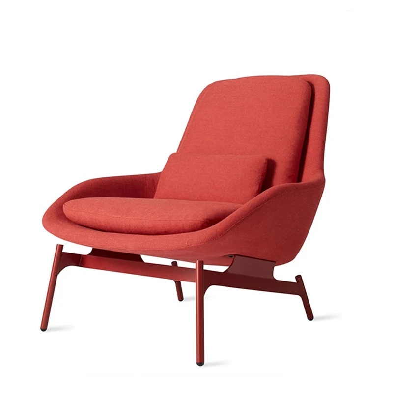 High quality fabrics luxury metal leg sofa high density sponge living room single seat sofa chair