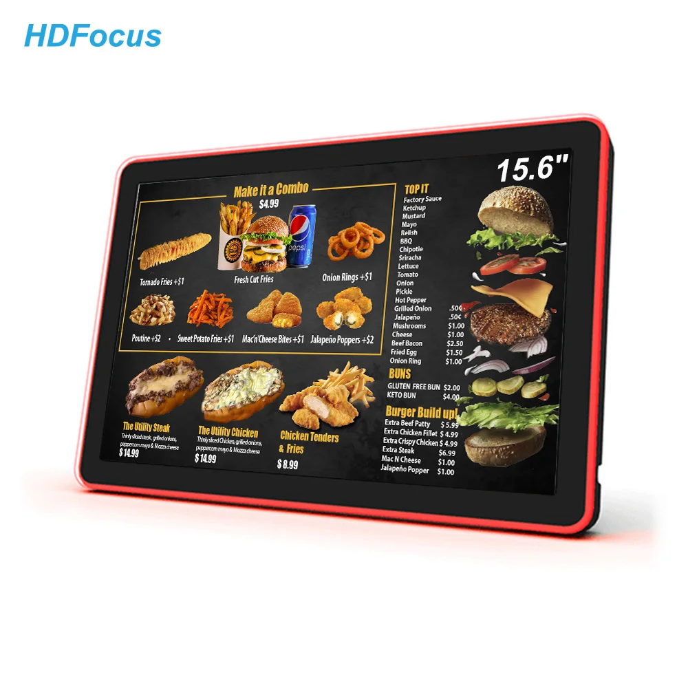 15.6 Inch NFC Android Tablet PC LCD Wall-Mounted POE-Powered Meeting Room Booking System Display Indoor Digital Airport OEM