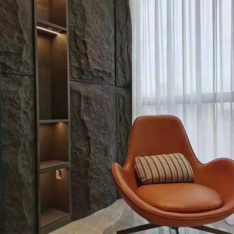 Wholesale Price Lightweight PU Faux Stone Pillar Panel Stone Column Wraps Wall Panels PU Stone Mushroom PU