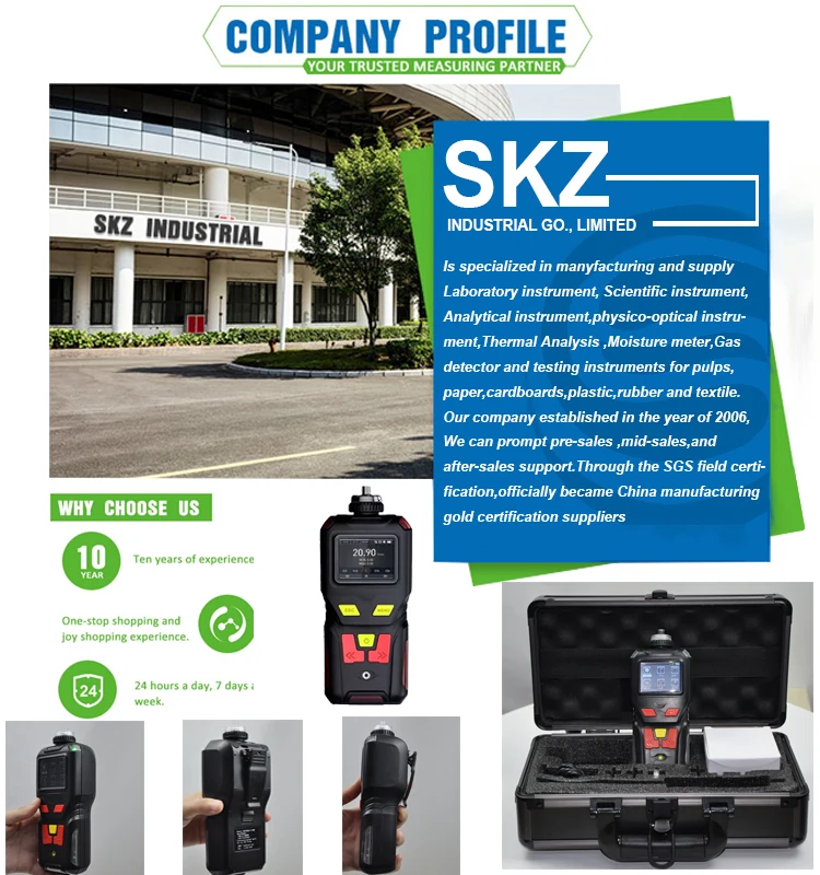SKZ2050-NO Nitric Oxide Gas Detector High Precision Environmental Monitor Flue Gas Monitoring Analysis Single Gas Detector