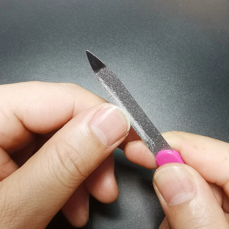 6pcs Metal Nail File  for Natural Nails Made of Stainless Steel, Sword Fingernail Files with Sharp Pointed Tip.