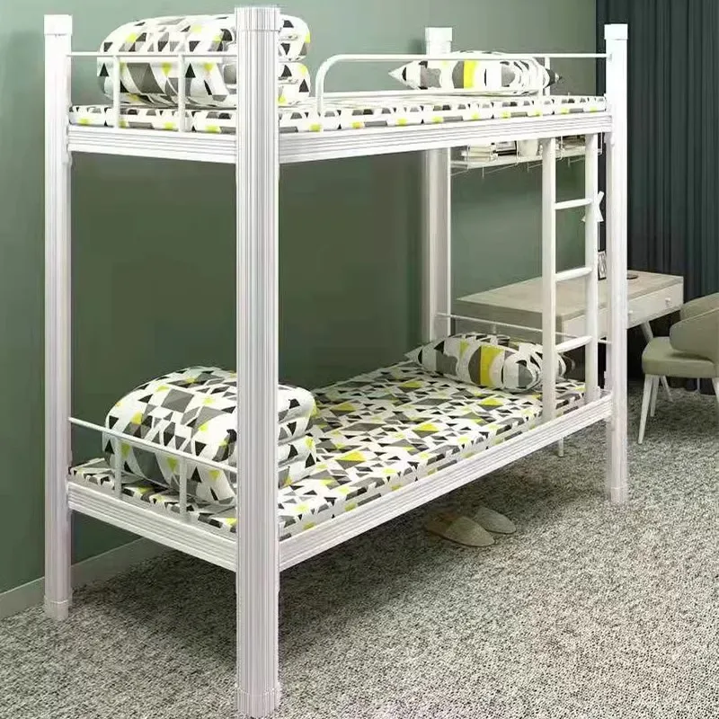 Двухъярусная кровать лестницы для общежития/школы/Apartmemt/гостиничная взрослых металлические двухъярусные кровати с нижним шкафом хранения