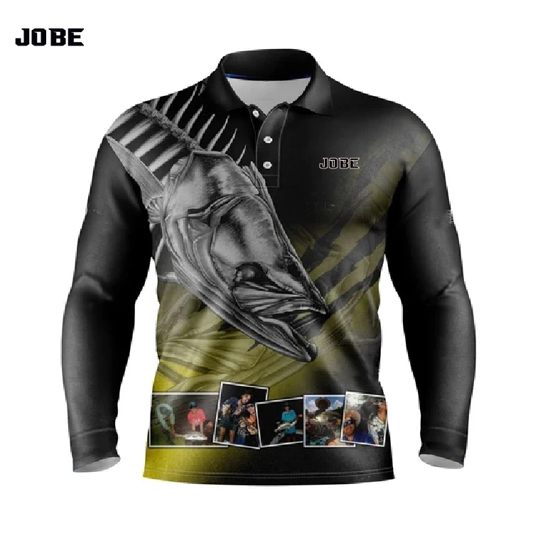 
custom sublimated navy blue short sleeve mens womens hooded upf polyester sun marlin fishing shirt 