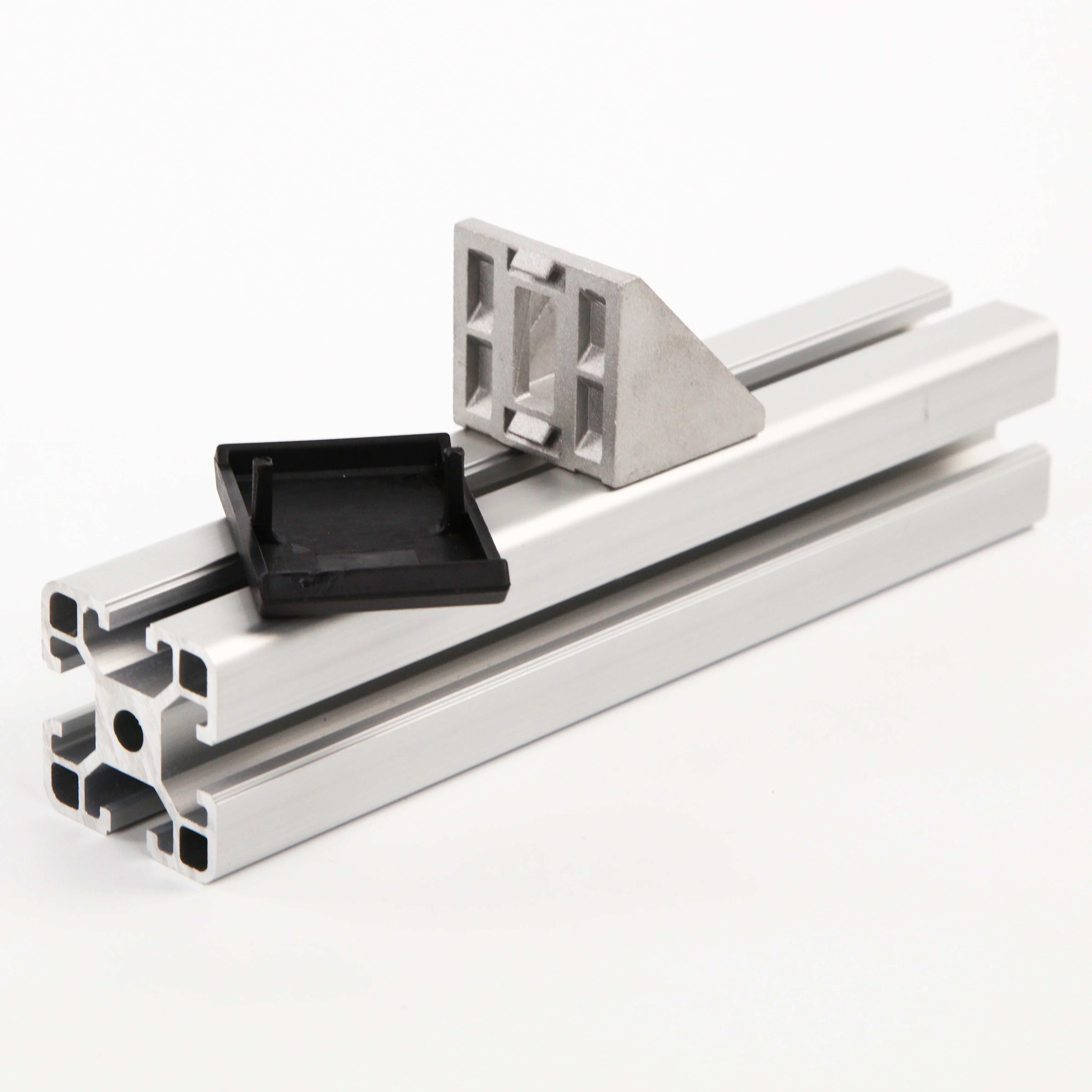 china manufacturer  1035 4040e-8 40*40mm casting aluminium bracket   for aluminum profile in black silver white and grey 4040