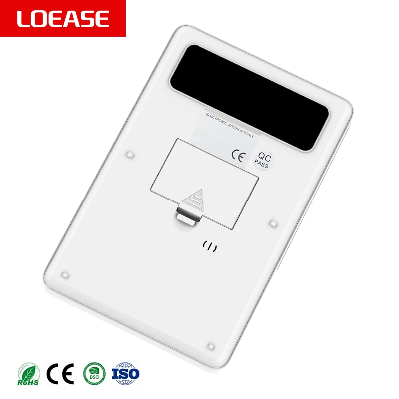 loease Guangdong zhongshan Custom plastic surface 5kg or 3kg or 1kg food  model K77 white color kitchen scale nutrit