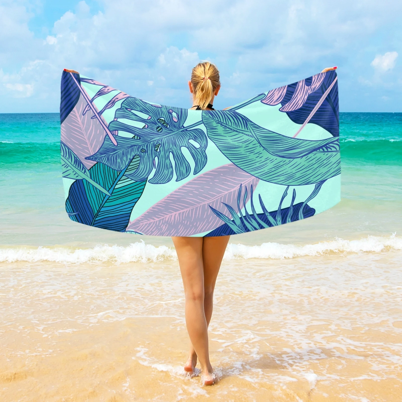 Best Selling Customized Cheap Sublimation Printed Beach Towels Soft Microfiber Bath Towel