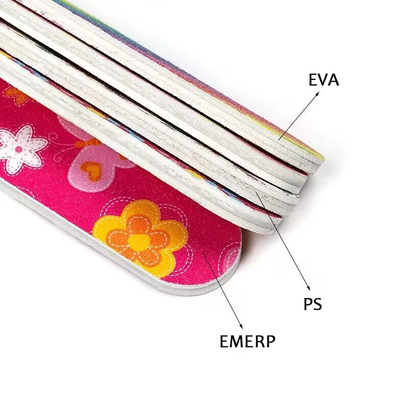 Wholesale Mixed Patterns Nail Polish File Colorful Printed Mini Nail File Double Side Nail Buffer Gel Sticker Tool