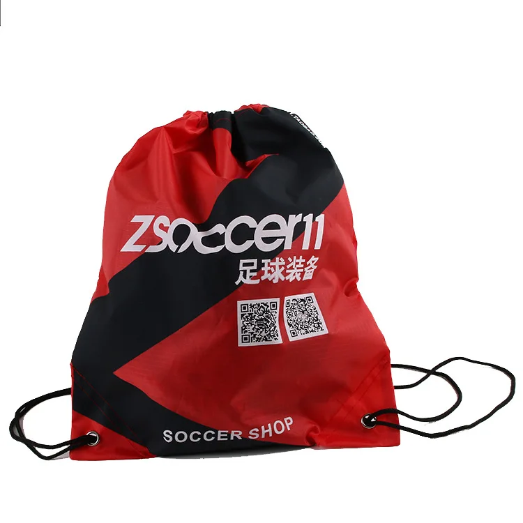 Custom Logo Nylon Flat Promo Drawstring Bags