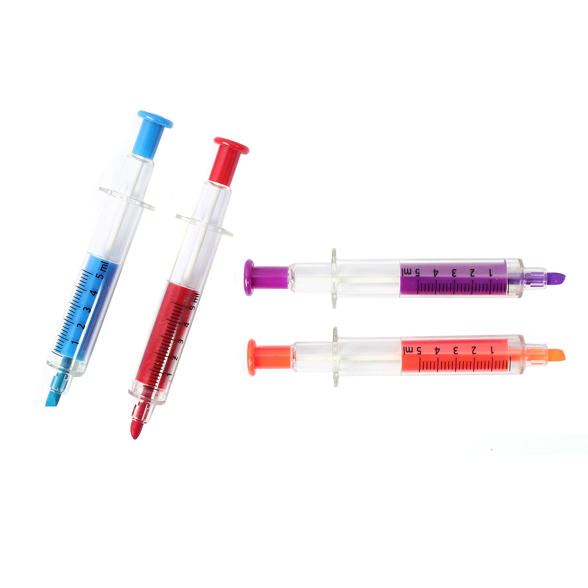 Wholesale Direct Sales Custom Good Quality Multi Color Headed Syringe Water color Pens and Highlighter markers for drawing