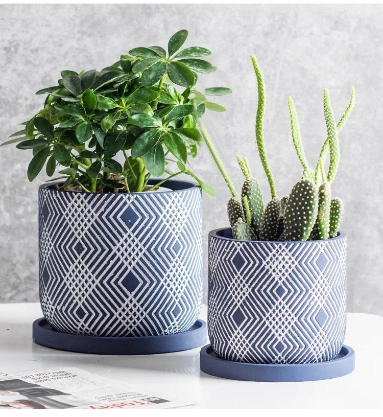 Trending products 2023 new arrivals home decor nordic concrete flower pot garden pots & planters for plants outdoor