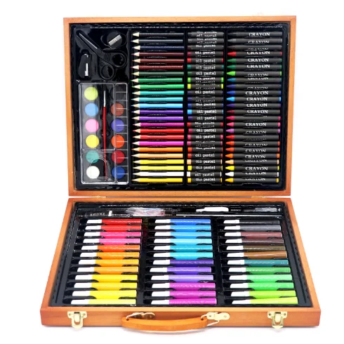 180 шт., детский набор для рисования в деревянной коробке, набор акварельных ручек в подарок для студентов