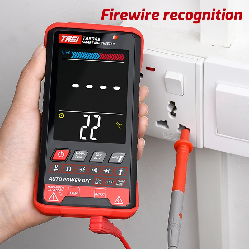  TASI TA804B 5999 Counts Multimeters Digital Color LCD Screen Smart