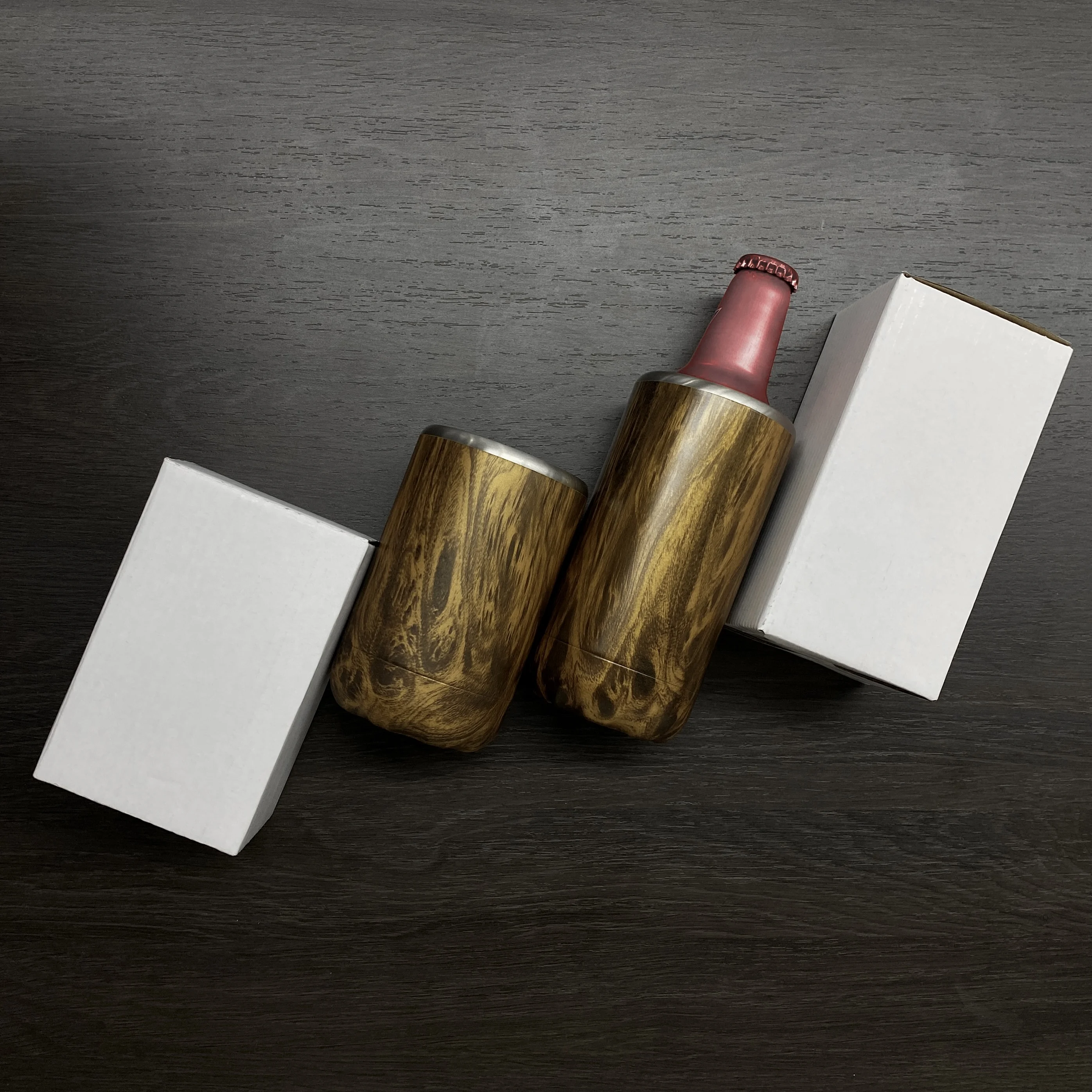 12 oz Wholesale Slim Stainless Steel Beer Can Cooler Double Wall Vacuum Insulated Drink Holder For Outdoor Sports