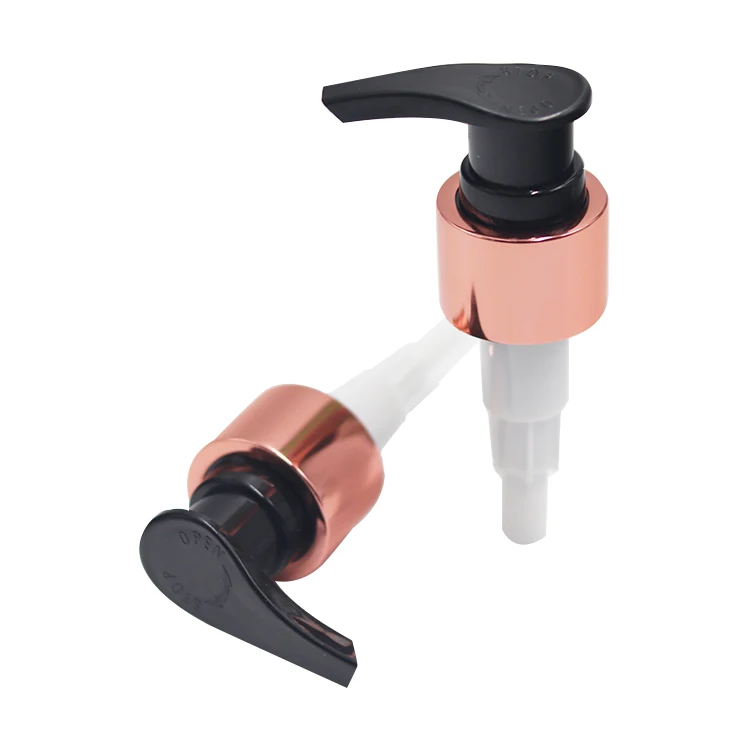 
New design 24/410 rose gold cosmetic dispenser lotion pump 
