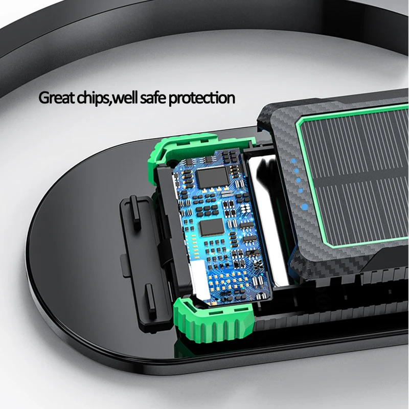 Aluminium Alloy Thin Solar Power Bank 20000mah Usb Solar Panel Power Bank Charger For Mobile Phone