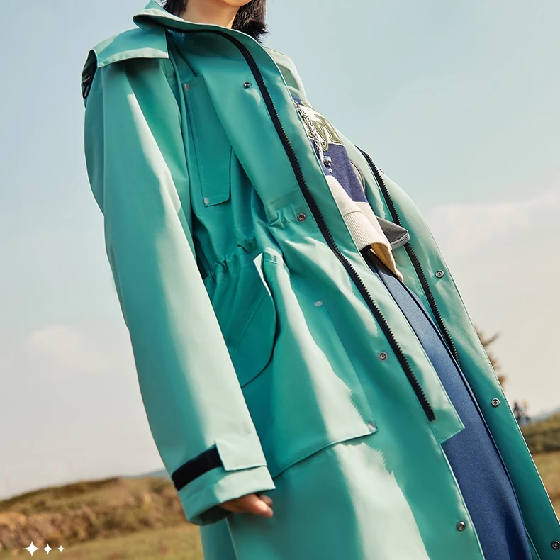 Rainfreem Raincoat  Long Windproof Waterproof Raincoats High Quality three layer fabric  Raincoats