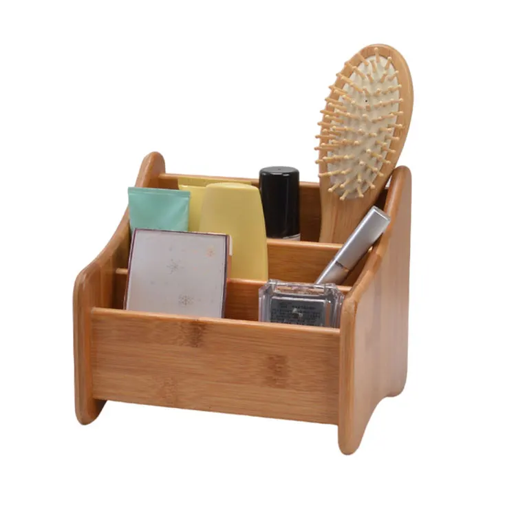 Custom simple and creative wooden multifunctional desktop office supplies storage box