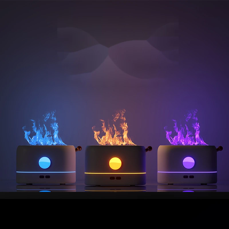 180ML USB tyoe-C fire flame diffuseur de parfum LED Ultrasonic Aroma Electric Essential Oil Diffuser Aromatherapy Humidifier