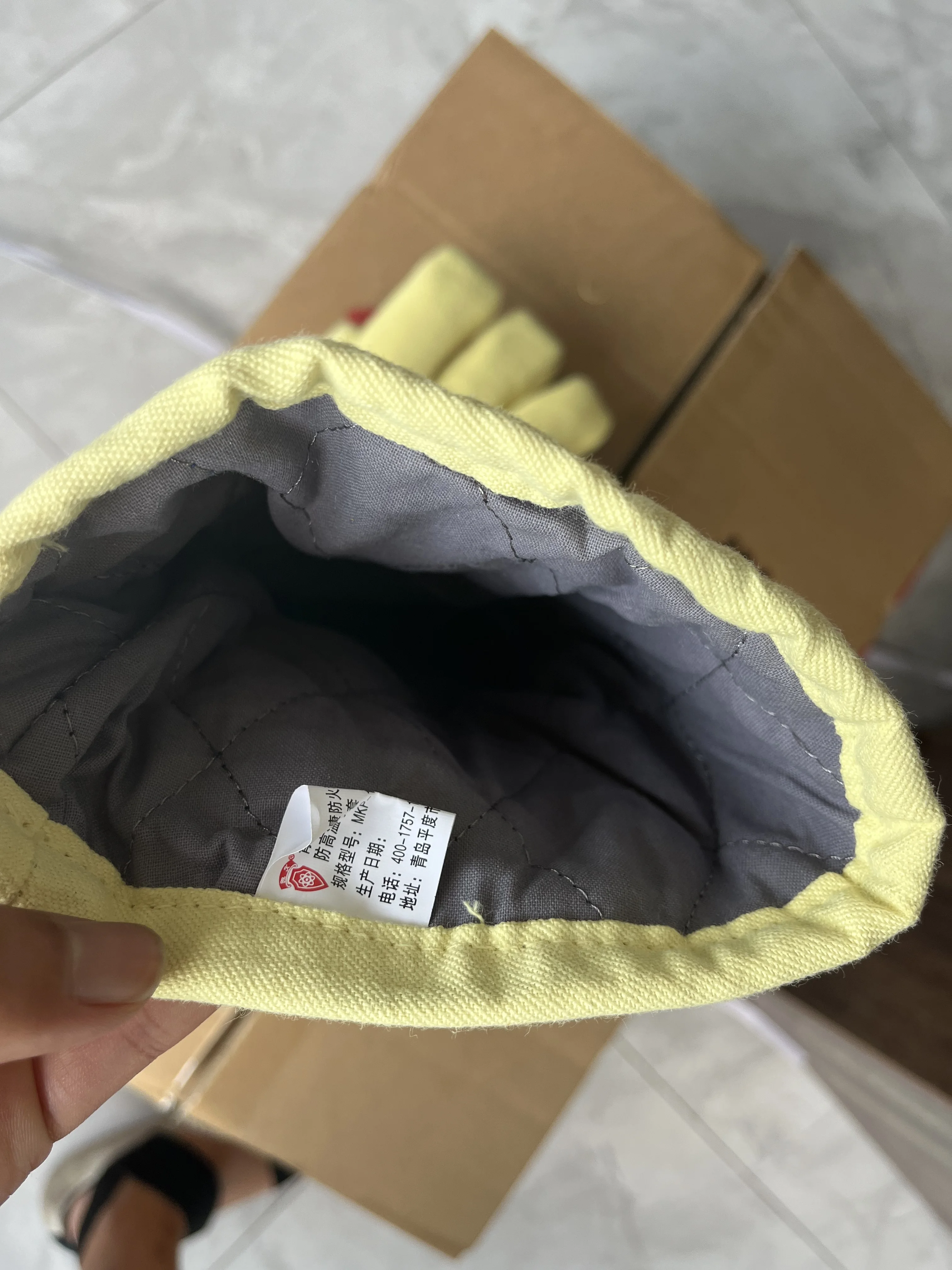 EN standard High temperature resistant safety gloves 500 celsius degree 4 layers