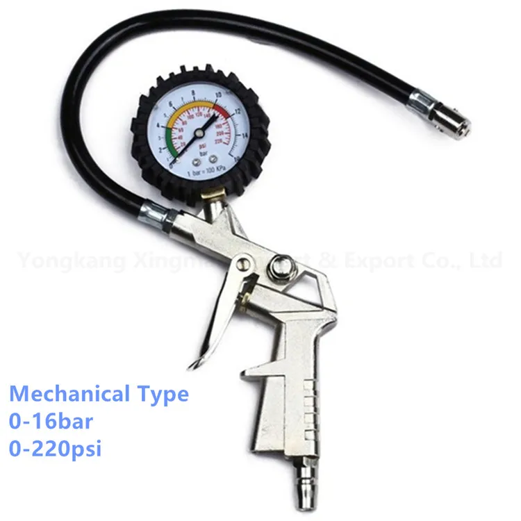 Hot-selling metal tire pressure gauge tire pressure measuring tool digital dial automotive tire pressure gauge