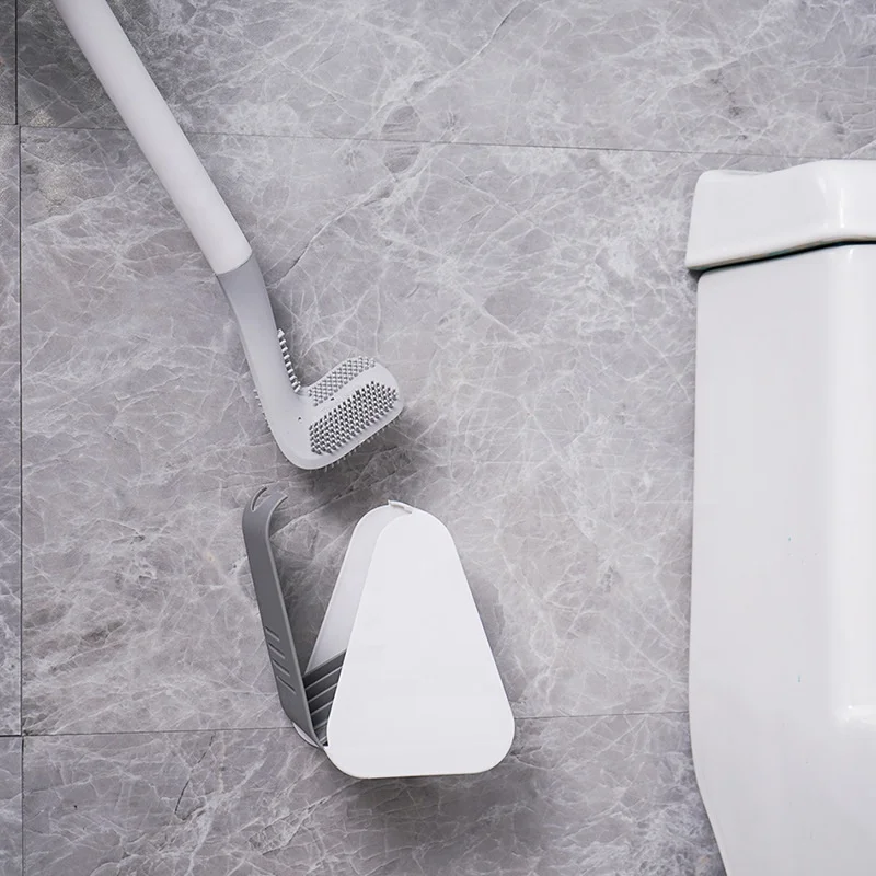 golf shape bathroom with triangle holder long handle silicone toilet