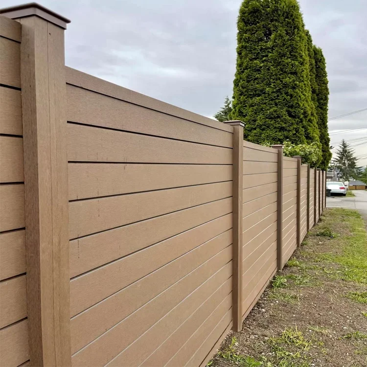 Unifloor 140mm 3D deep embossing Durable Park fence Wood grain wpc co extrude fence panel boards
