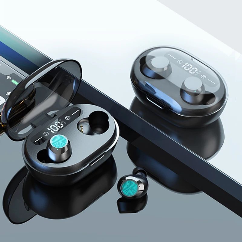 Best TWS Earbuds BT5.0 Earbuds Waterproof Headset with 2000mAh Charging Box