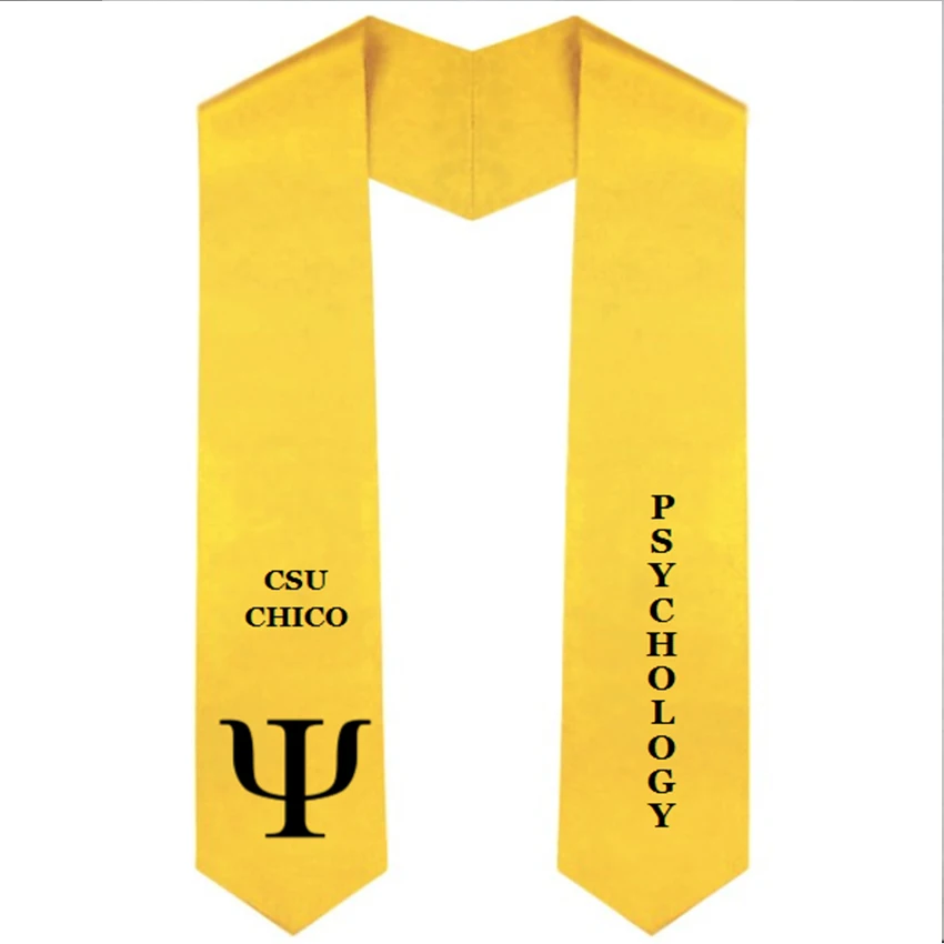 cheap custom logo printed graduating wear satin embroi graduation stole