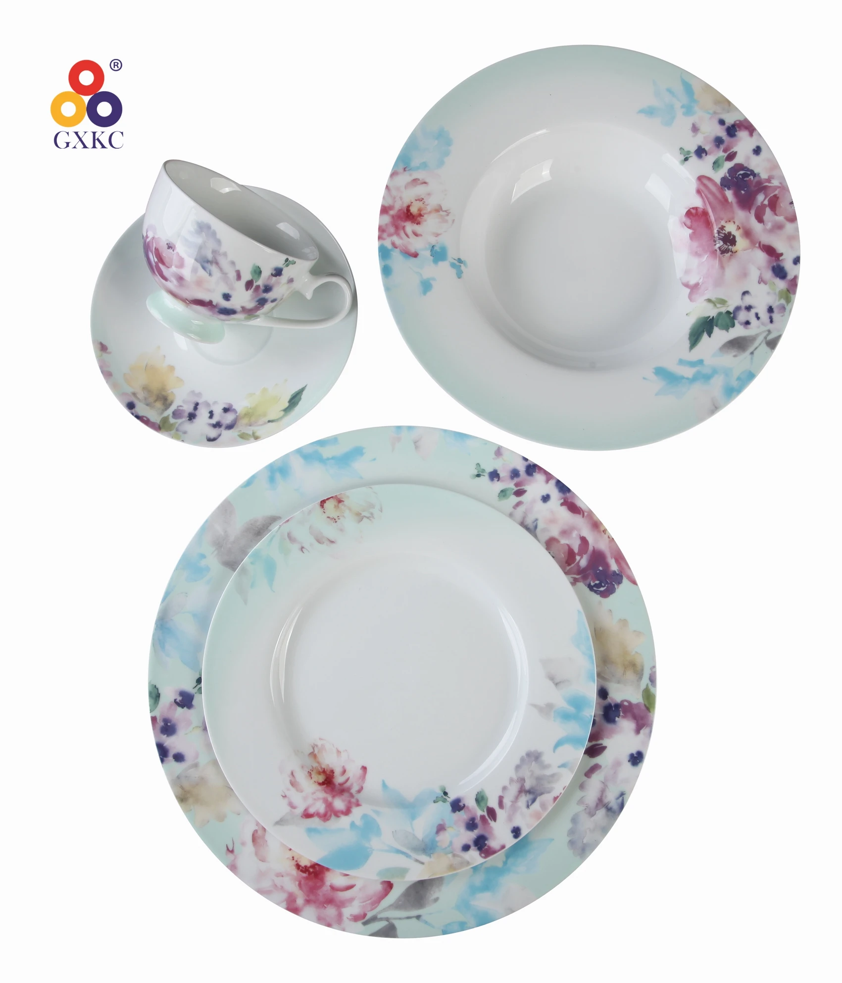 GXKC 16pc indian royal premium porcelain crockery china dinner sets