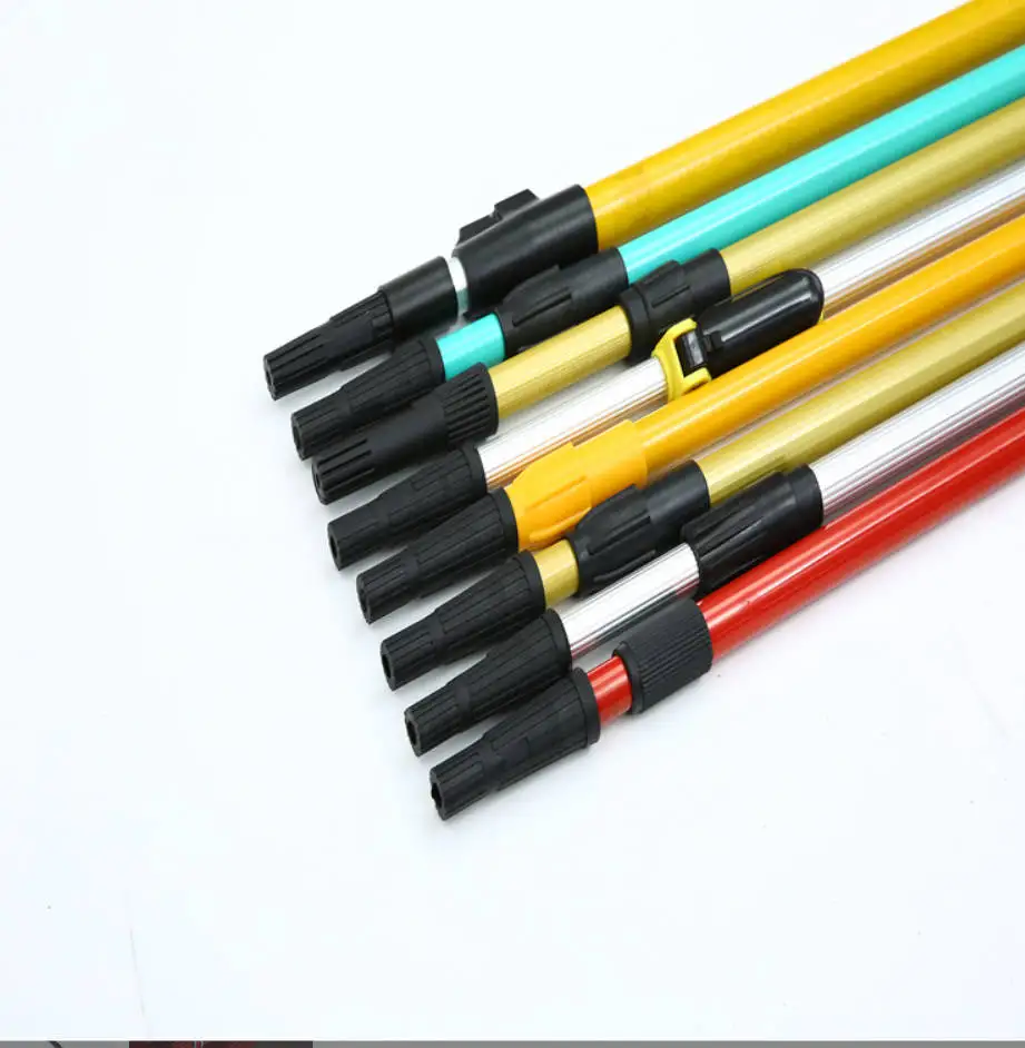 New 2024 Telescopic Metal Stick Iron Stick Broom Handle Mop Handle Metal Tube Broom Stick For Window squeegee/Scrubber/Brush