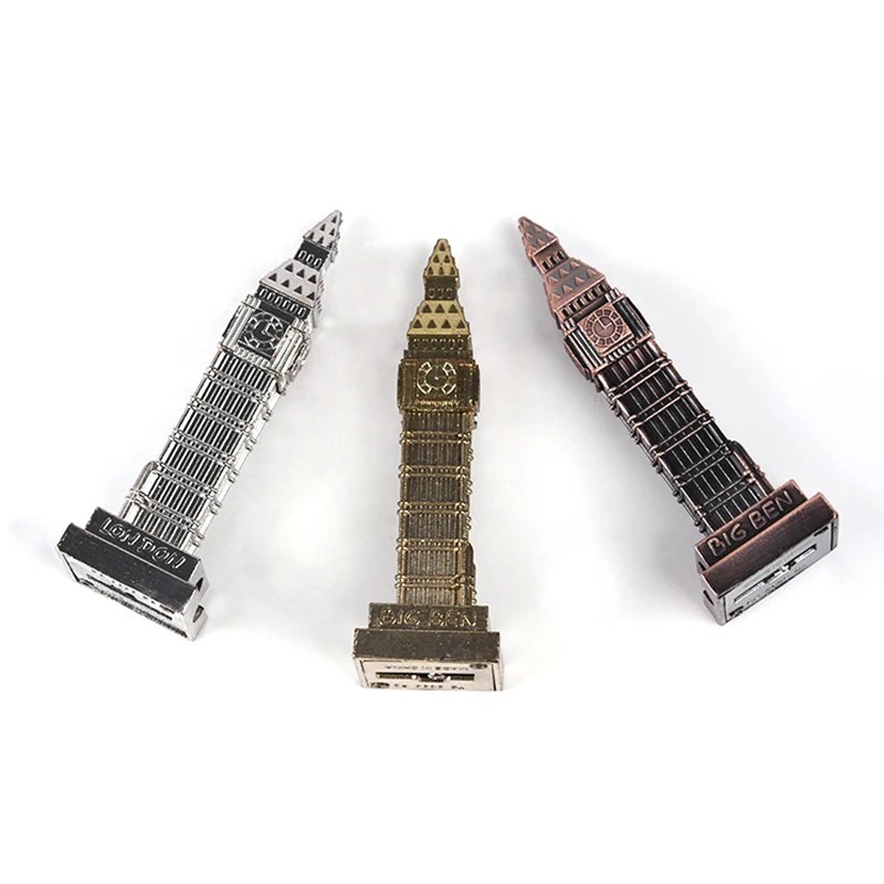 Gold Silver Antique Copper Die-Cast Metal Big Ben Tower building Souvenir Pencil Sharpener