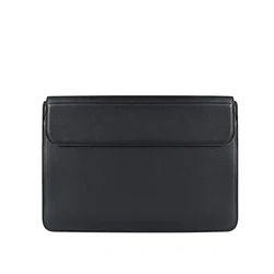 Factory Direct Low MOQ PU Leather Laptop Sleeve Cover 13,13.3,14.1-154 inch Ultra-thin Computer Notebook Bag with Stand Function