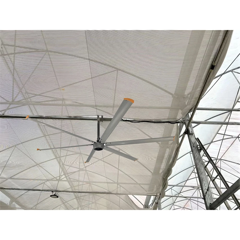 China best price cow pasture farm 10ft 12ft 1500w air cooling fans pmsm industrial ceiling big ass fan AC hvls fan motor