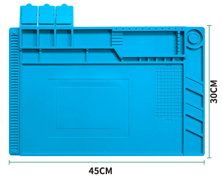 Anti Static Electronic Repair Work Mat for BGA and Gun Iron Workbench Cell Phone Laptop, Silicone Soldering Mat