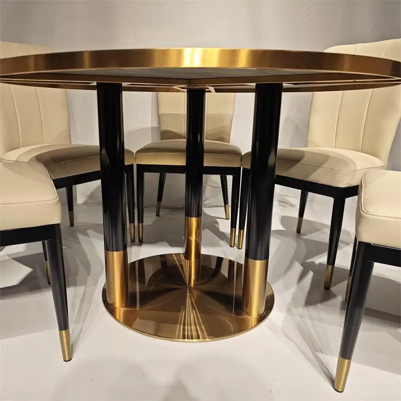 high end dining table set modern simple design round restaurant modern restaurant kitchen dining tables with chair
