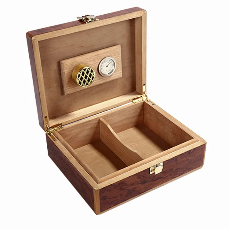 Высококачественный глянцевый ящик для сигар из кедрового дерева с замком