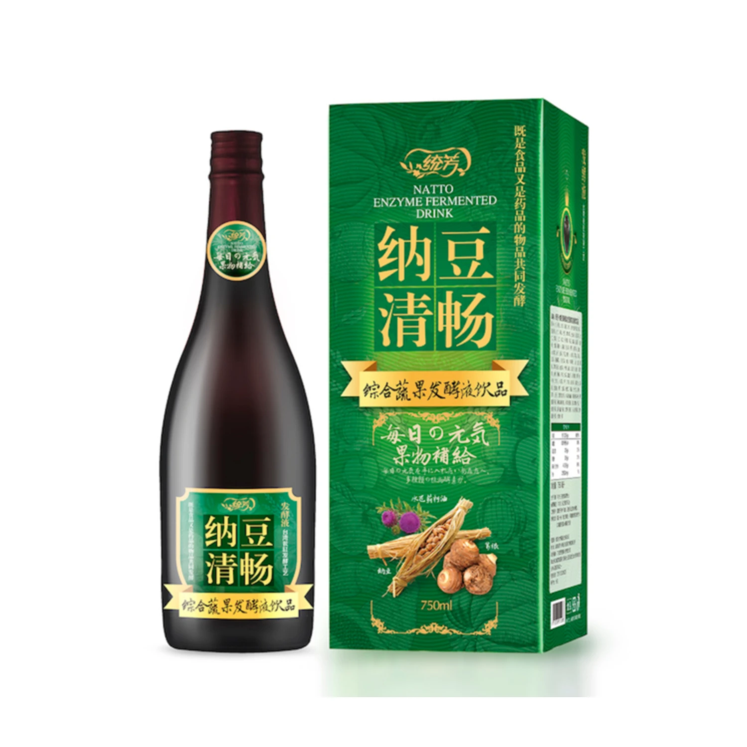 
100% Natural Natto Fermented Soybeans Liquid With Exotic Vegetable And Fruit Enzyme Drink For Improve Gastrointestinal 
