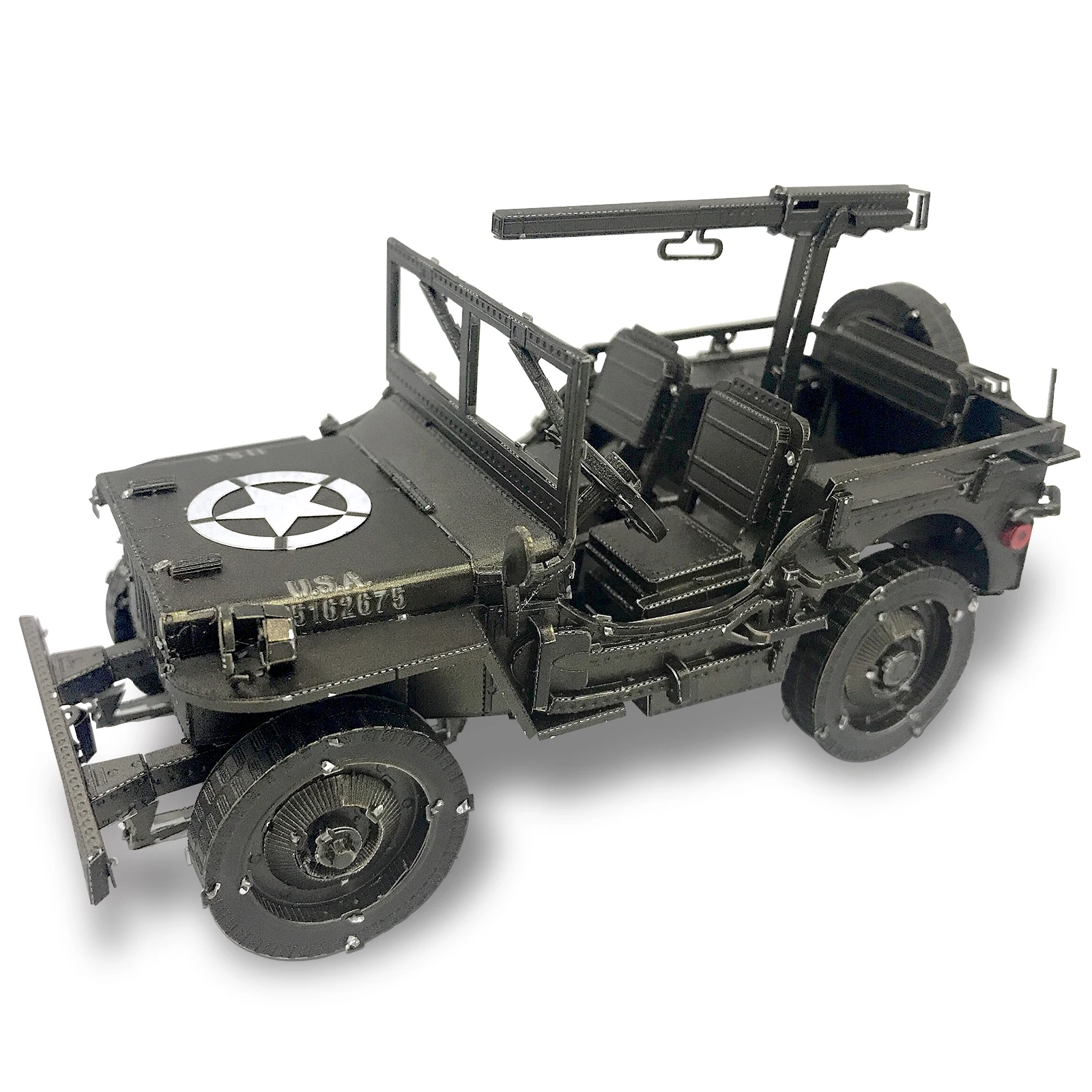 Piececool 1:24 Diecast Metal Car Diy Toys Willys Mb Vehicles 3d Stainless Steel Assembling Puzzle For Car Collection