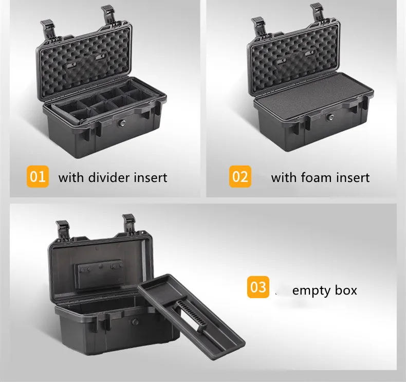 Portable Container 2 Layers Tools Case Detachable 19 Inch Plastic Tool Box Storage With Handle Two Layer Tray Kit Toolbox