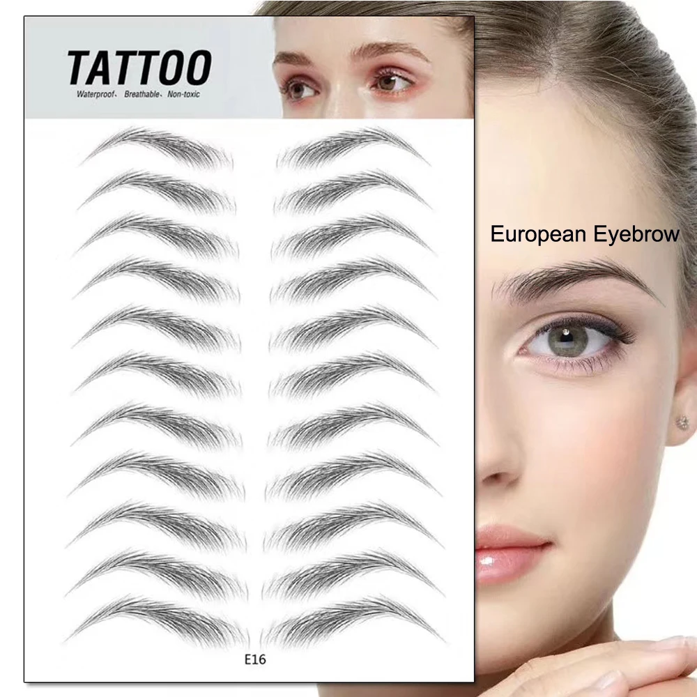 3D Disposable Simulation Brow Stamp Transfer Temporary Eyebrow Tattoo Sticker For Microblading Training