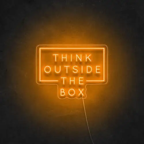 Think Outside The Box Neon Sign Drop Shipping Custom Neon Sign