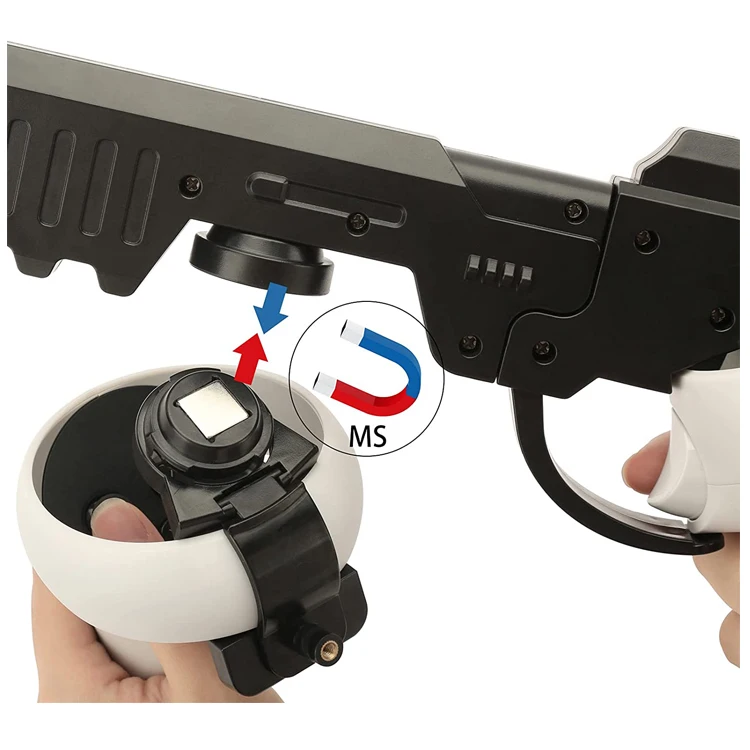 VR Rifle Gun Stock for Oculus Quest 2 Gaming Accessories With Two Point Sling Nylon Stra Controller Shell