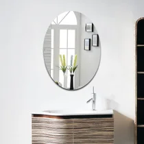 Oval Frameless Bathroom Mirrors/Decoration Designs Frameless Mirror Mounting Hardware