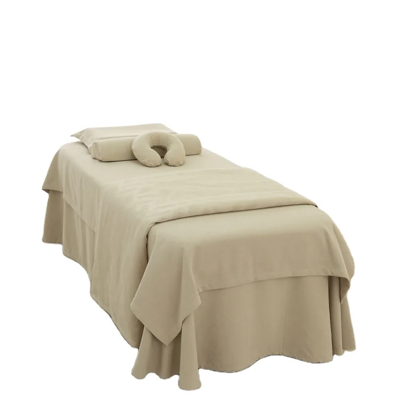3D leaf jacquard Quilting Bedding Sets for Beauty Salon Massage Tuina Spa Duvet Cover Bedskirt Stool pillow Cover Sets