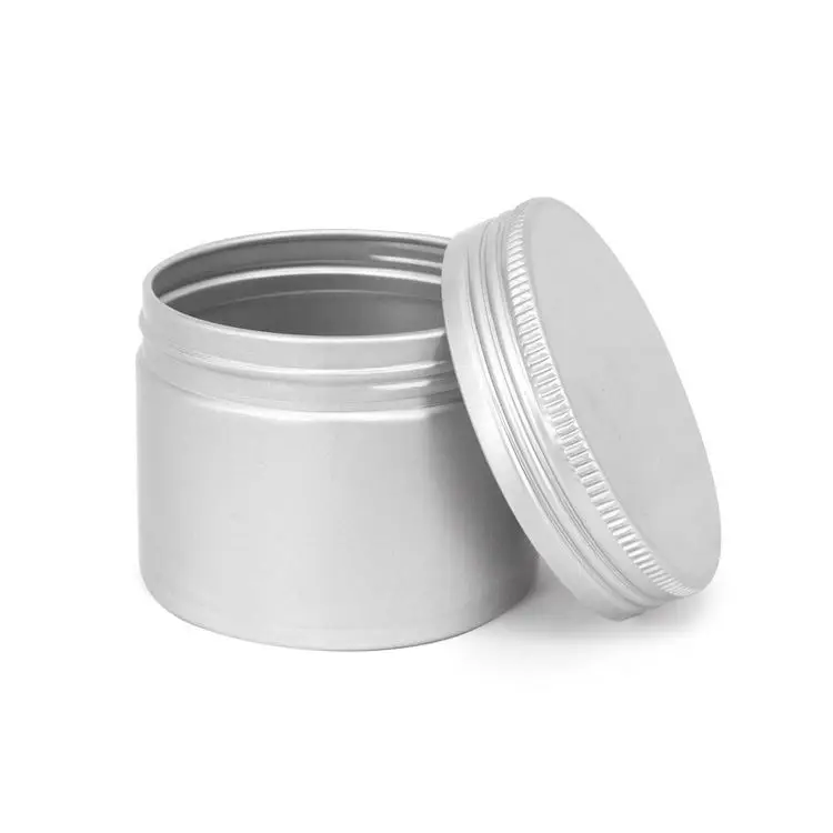 In stock wholesale silver soap snap mint candle jar packing tin container oval aluminum jar AJ114J