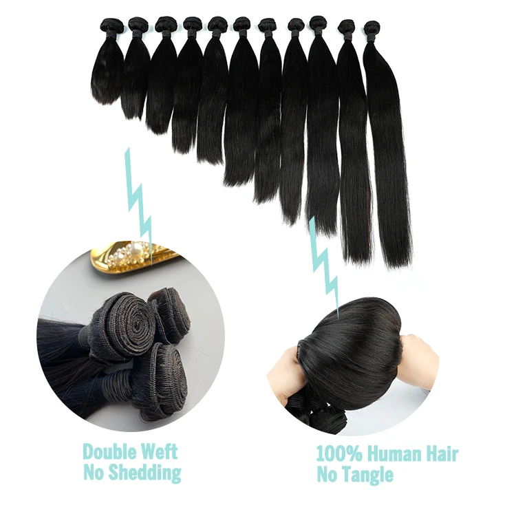 
Straight Wholesale Human Bulk Grade 9A Brazilian Hair Bundles Wholesale Unprocessed Raw virgin Brazilian Human Hair 