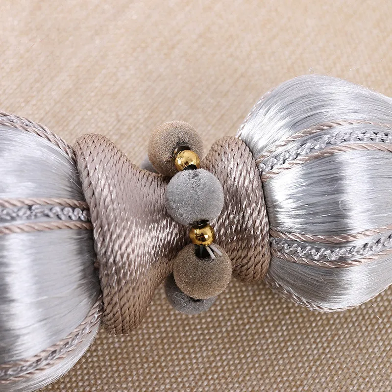 Wholesale European Style Curtain Rocket Ball Rope Hanging Ball Tassel Tie Rope Curtain Decoration