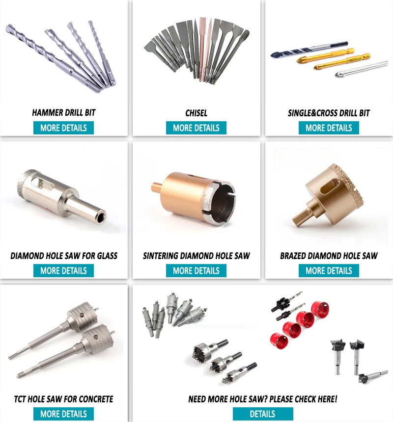 Cobalt Steel Alloys Material and Cement Stone Wall Application Hole Saw Cutter